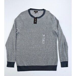 Tasso Elba Size Medium Men's Gray Long Sleeve Crew Neck Cotton Table Sweater NWT